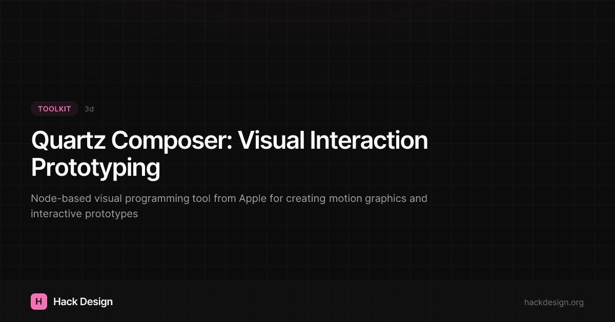 Quartz Composer: Visual Interaction Prototyping | Hack Design